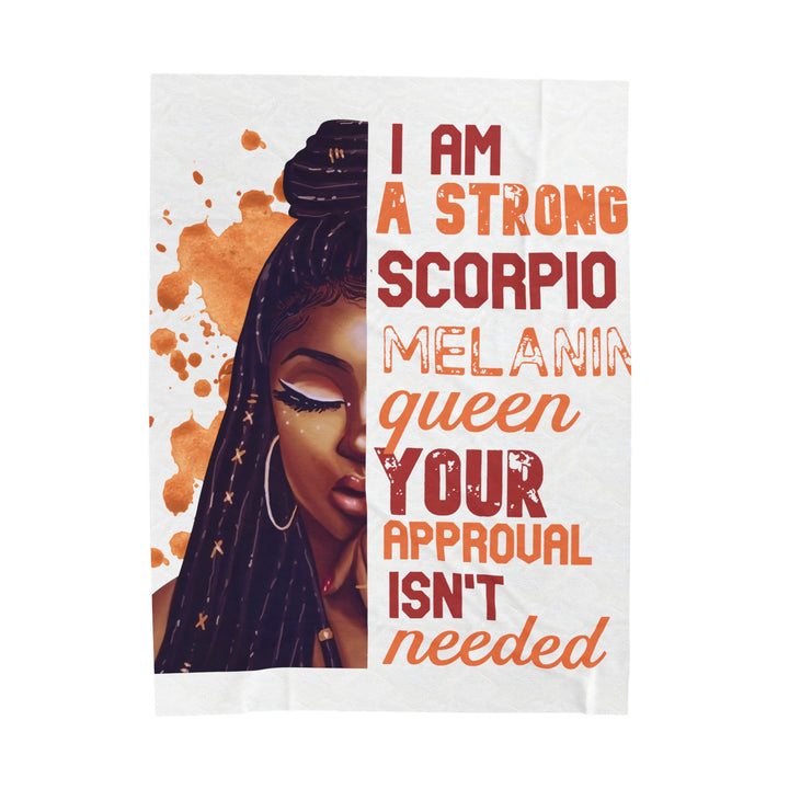 Strong Scorpio Queen Velveteen Blanket