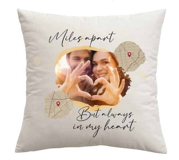 Miles Apart Velvet Custom Pillow Case