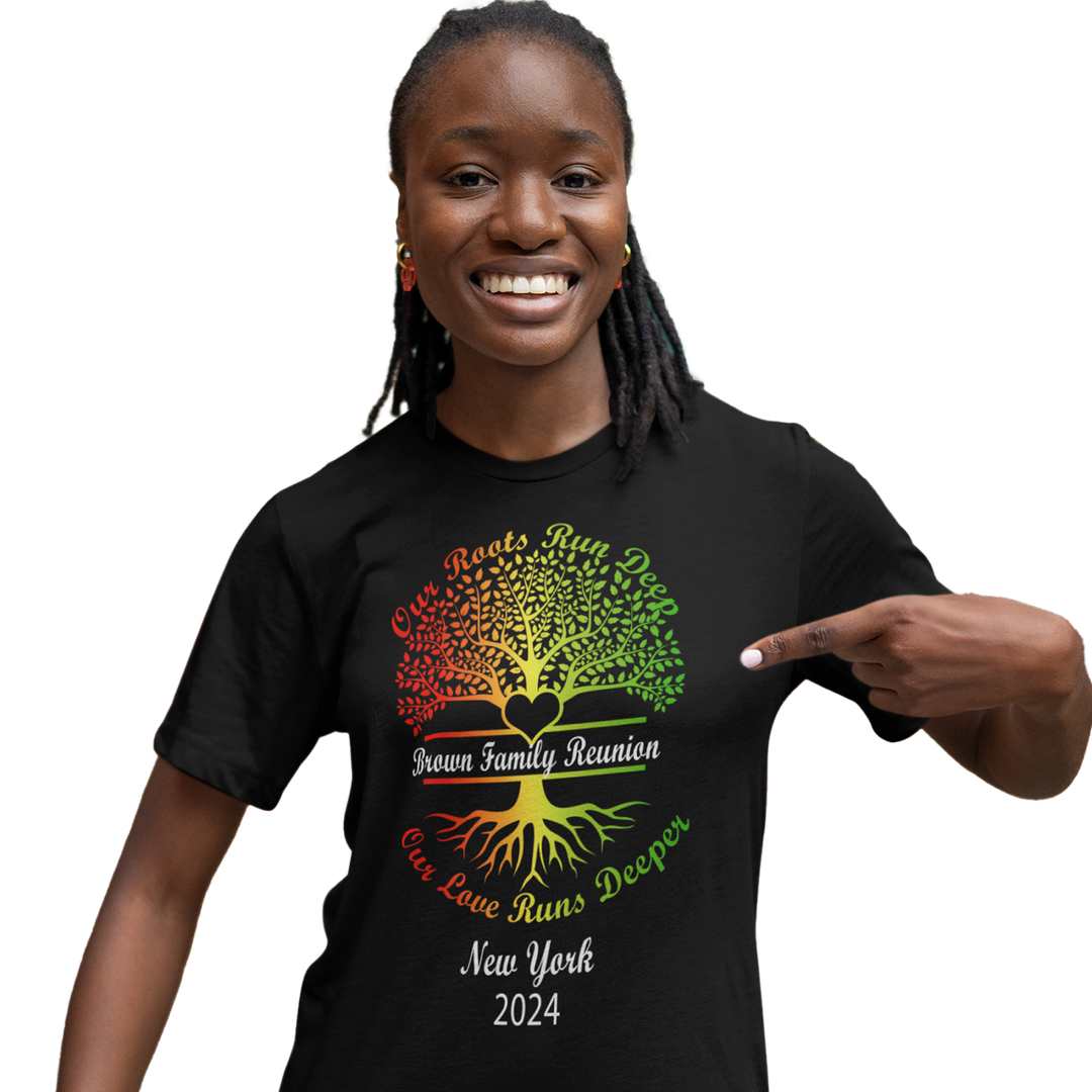 Celebrate Family - "Our Roots Run Deep, But Our Love Runs Deeper" Family Reunion T-Shirt