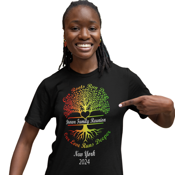 Celebrate Family - "Our Roots Run Deep, But Our Love Runs Deeper" Family Reunion T-Shirt