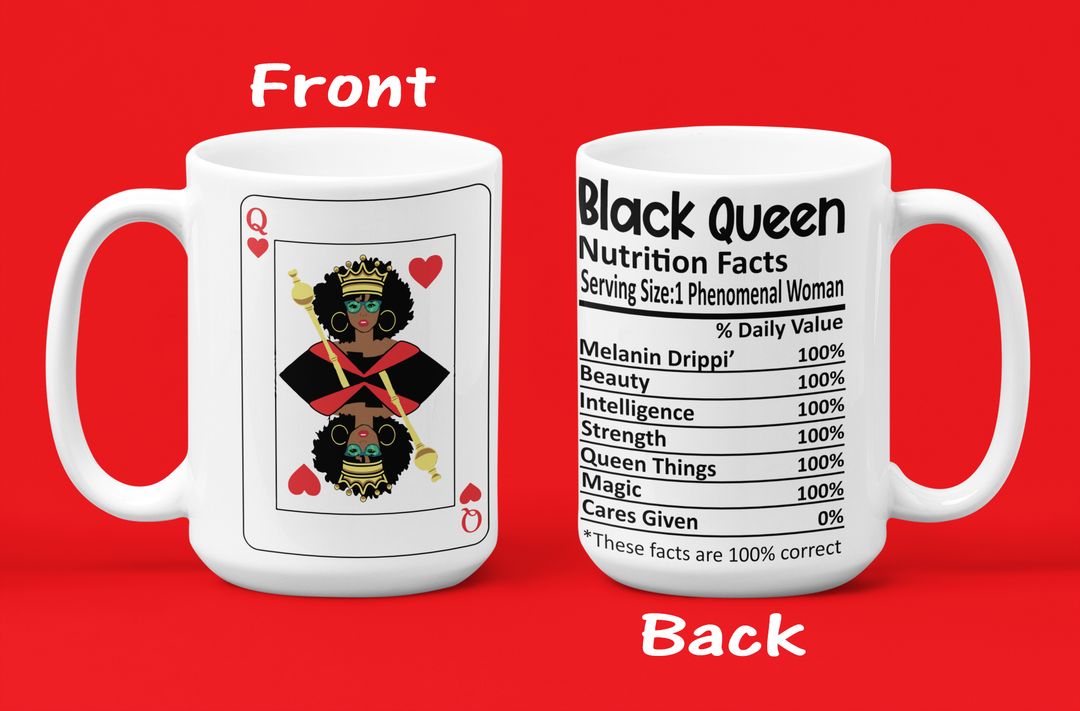 Black Queen Nutritional Facts ceramic 11oz mug